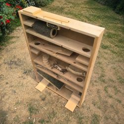 Grande cage / habitat en bois pour rongeurs – fabrication artisanale