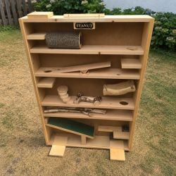 Grande cage / habitat en bois pour rongeurs – fabrication artisanale