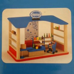 Jeu d'imitation en bois : le supermarché