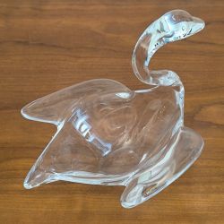 Vide-poche Cygne en cristal vintage - Vannes-le-Châtel / Art Vannes