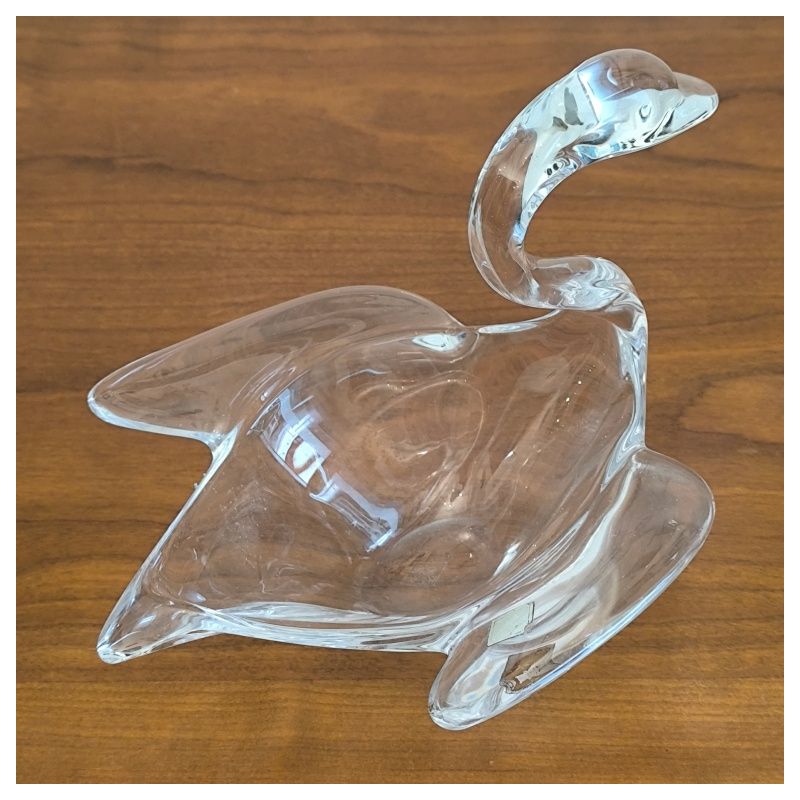 Vide-poche Cygne en cristal vintage - Vannes-le-Châtel / Art Vannes
