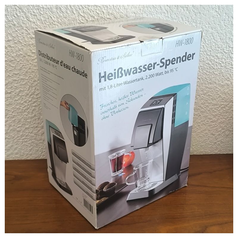 Distributeur d’eau chaude Rosenstein & Söhne HW-1800 – 1,8 L – 2 200 W