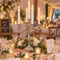  Location chandeliers sur dunkerque / Candelabres en métal argenté