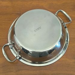  Saladier / Légumier rond en inox 18/10 GUY DEGRENNE – Décor perlé