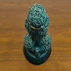 Adorable Thermomètre Caniche Vintage en Céramique Verte – Années 50/60