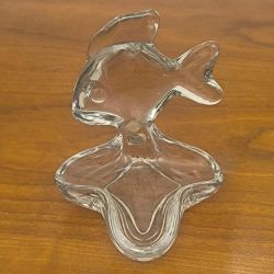 Vide-poche poisson vintage Cristal de Vannes-le-Châtel 1950