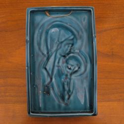 tableau en céramique (bas relief) religieuse vintage – Vierge à l’Enfant