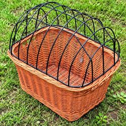 panier, cage pour vélo en osier pour chat, petit chien , course .