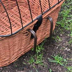 panier, cage pour vélo en osier pour chat, petit chien , course .