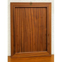 Tableau vintage en marqueterie de bois – Paysage méditerranéen