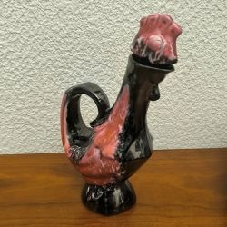 Service à liqueur coq vintage en céramique de Vallauris - Années 60/70