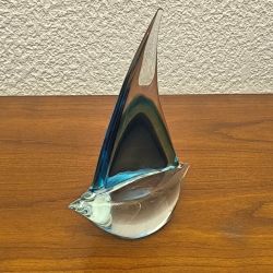 voilier presse papier en verre soufflé – Style Murano