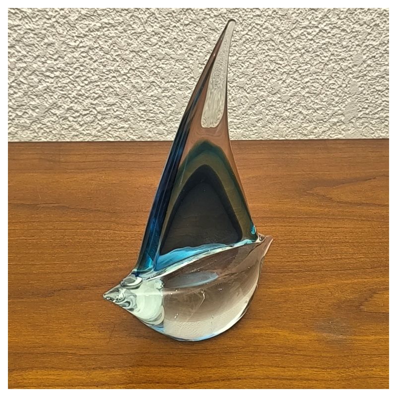 voilier presse papier en verre soufflé – Style Murano