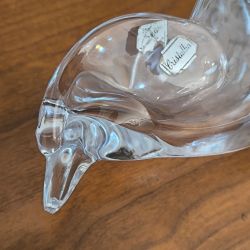 Vide-poche / Coupe oiseau vintage en cristal d'Art Vannes France – Années 60