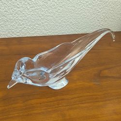 Vide-poche / Coupe oiseau vintage en cristal d'Art Vannes France – Années 60