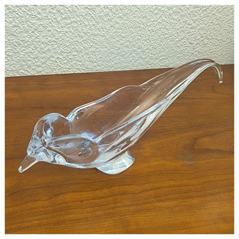 Vide-poche / Coupe oiseau vintage en cristal d'Art Vannes France – Années 60