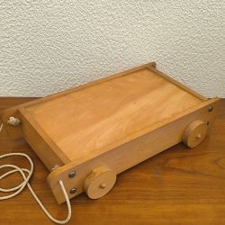 Jouet d'éveil en bois Ancien Chariot de pieces pour Construction, xxl, Vintage, Style Montessori
