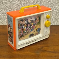 boite a musique télévision vintage Fisher-Price