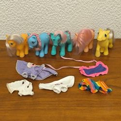 Lot Mon Petit Poney Vintage G1 Hasbro Années 80 + Vêtements Pony Wear