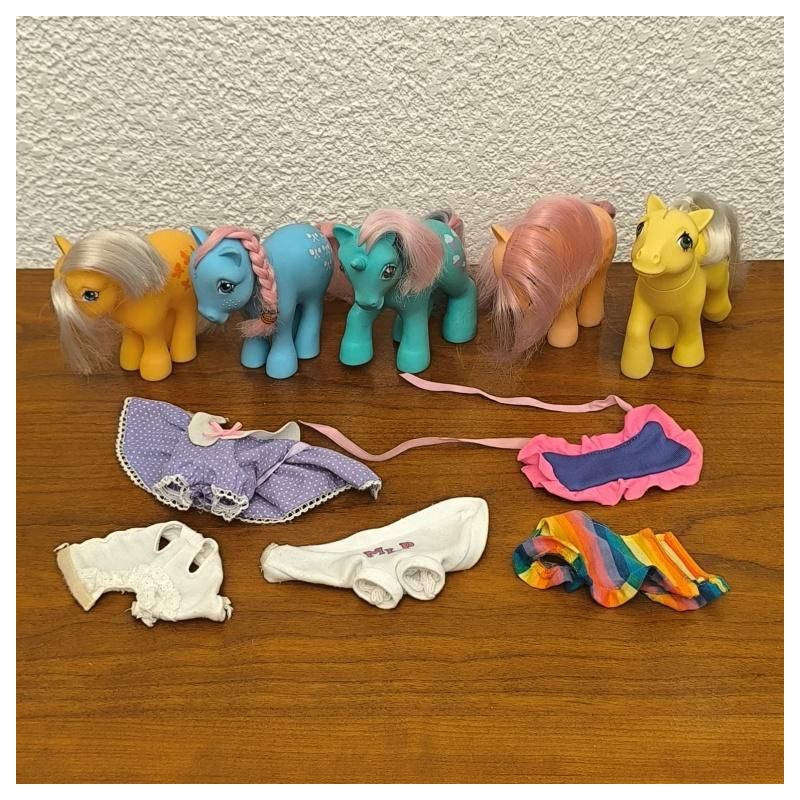 Lot Mon Petit Poney Vintage G1 Hasbro Années 80 + Vêtements Pony Wear