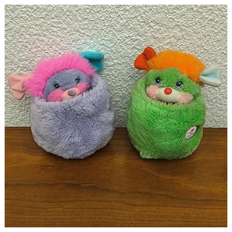 Lot de 2 peluches vintage Popples de la marque Mattel (années 1980)